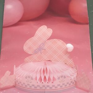 vintage Hallmark "Bunny Love" honeycomb centerpiece